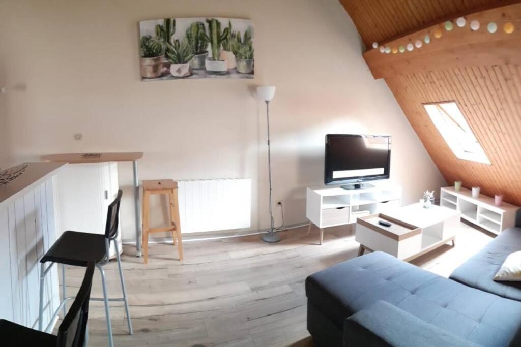 Duplex Au Centre Ville, Dans Cour Interieure Calme Dole Exterior foto